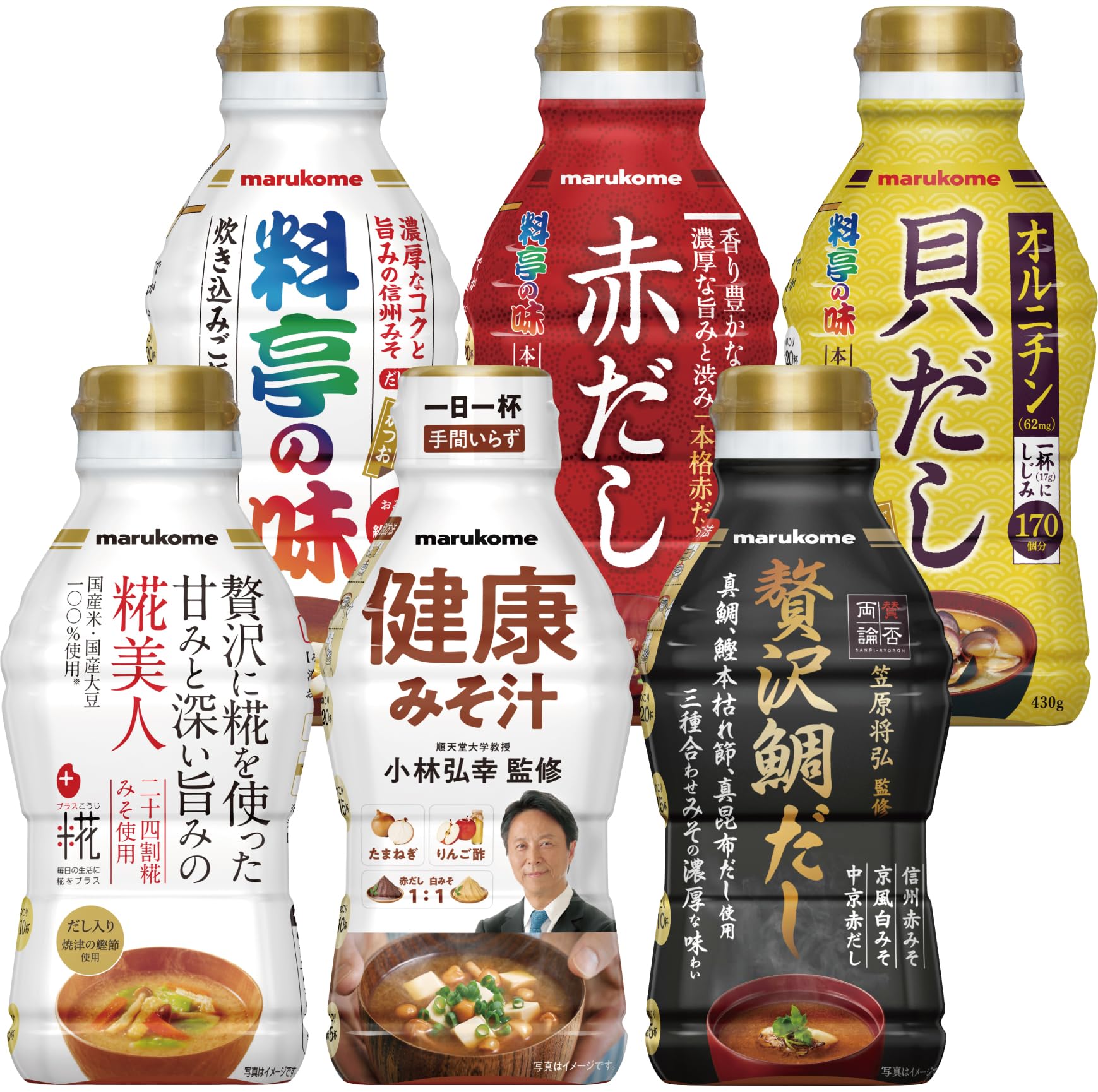 마루코메 액상 된장 6종 비교 세트