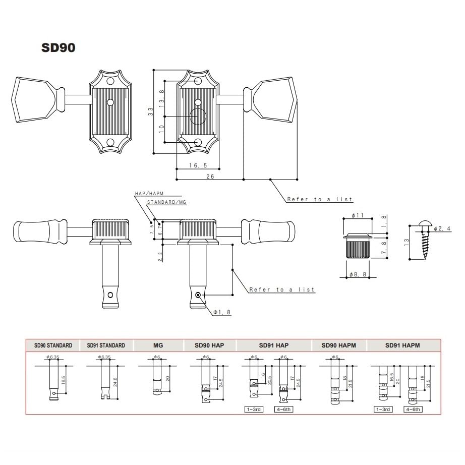 고토 SD90-05M 니켈 3대3 기타 헤드머신 이미지 3