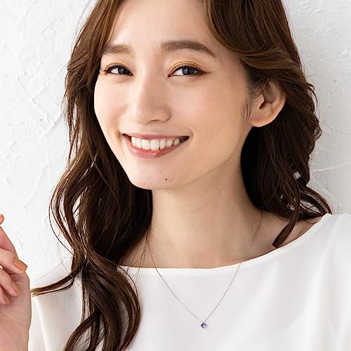 교세라 자수정 WPDN2967 플래티넘 라운드 목걸이 2월 탄생석 이미지 5