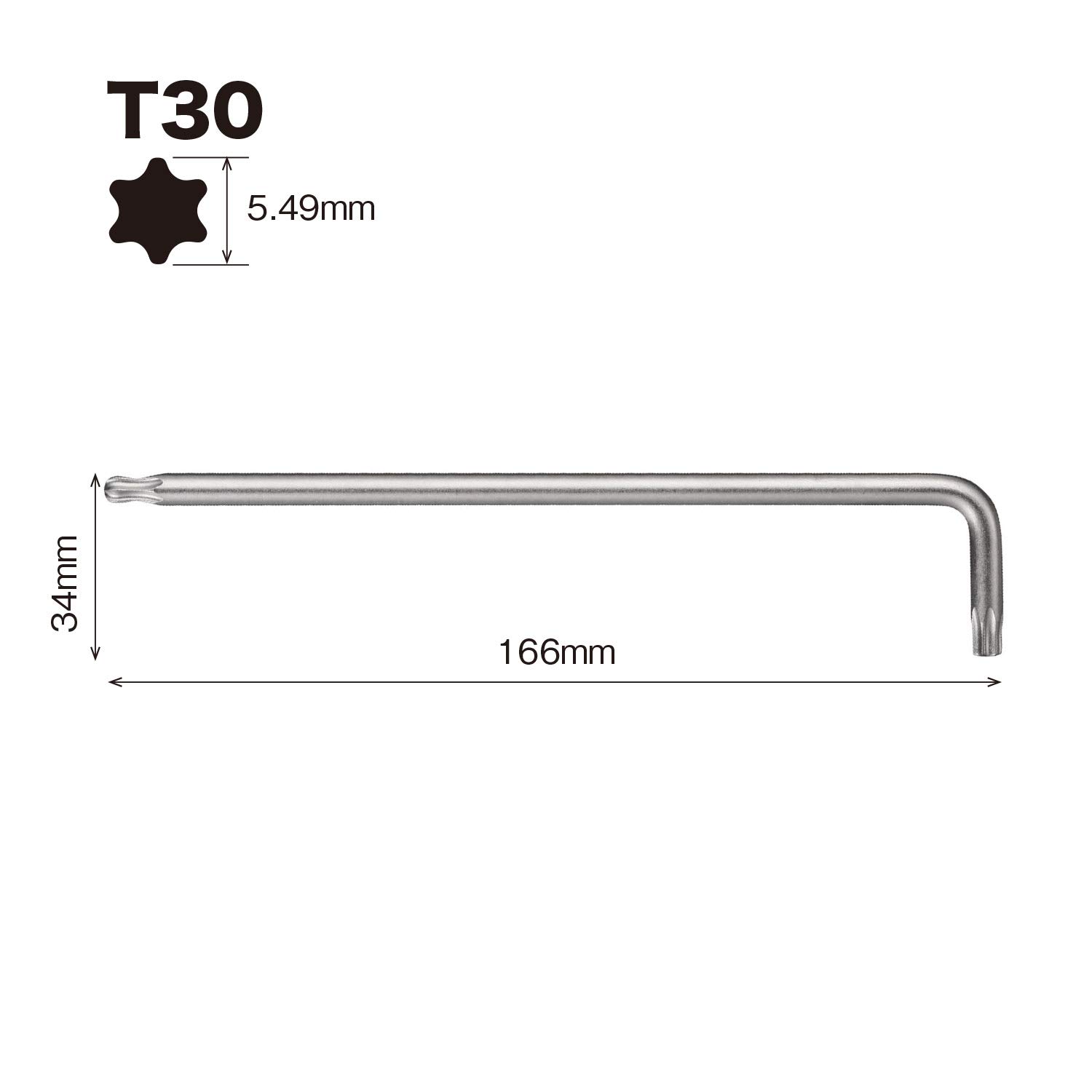 베셀 8500BTX T30 볼렌치 별렌치 L형 렌치 이미지 2
