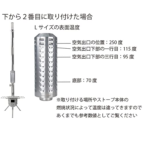 텐트마크 디자인 우드스토브 L 89mm 연통 삼중 연통 이미지 3