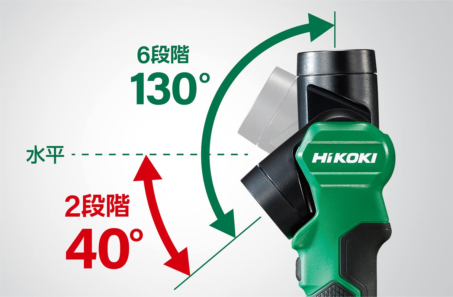 하이코키 UB18DE 14.4V/18V 충전식 LED 토치라이트 250lm 2단 조광 본체 이미지 5