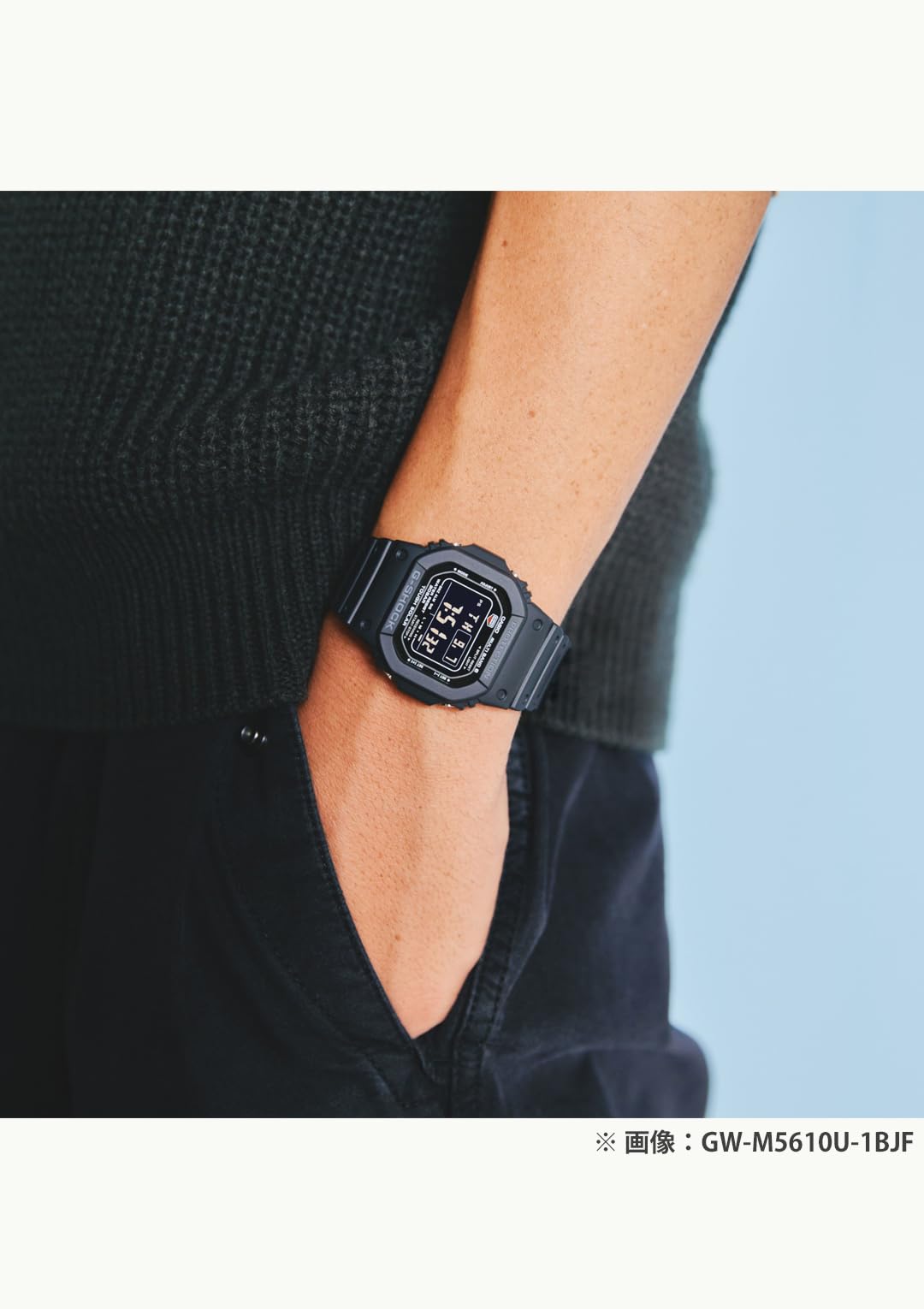 카시오 지샥 5600 스퀘어 올블랙 GW-M5610U-1BJF G-SHOCK 단품 올블랙 이미지 7