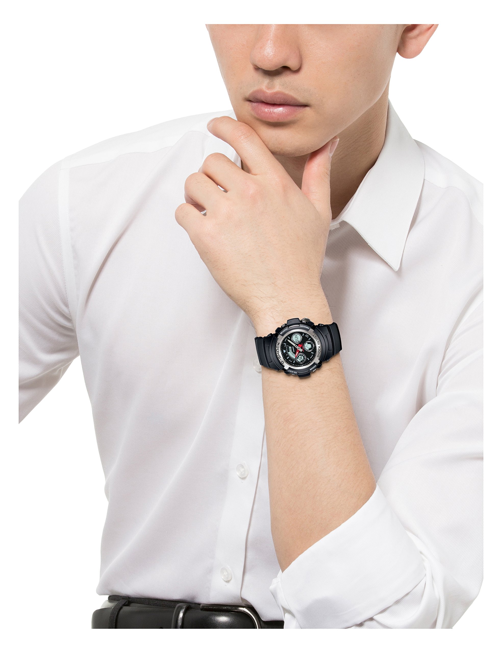 카시오 지샥 AW-590-1AJF 아날로그 디지털 손목시계 G-SHOCK 단품 블랙 이미지 2