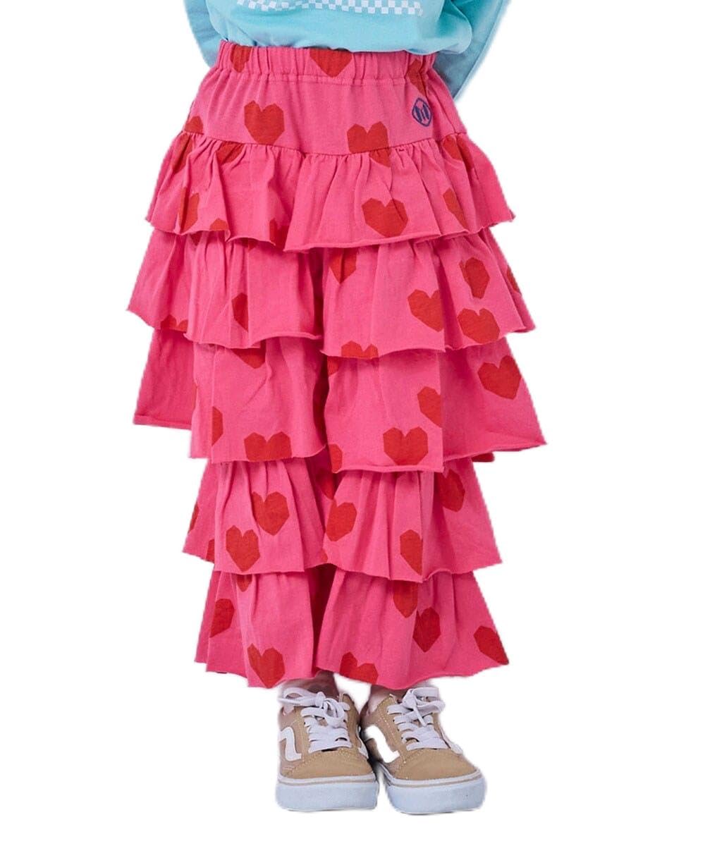 마키즈 단단 핑크 총무늬 프릴 팬츠 G34 핑크 총무늬 140