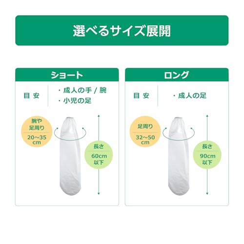 알케어 샤워커버 씰타이트 깁스 방수커버 17212 쇼트 성인 손 팔 소아 발 2매입 2팩 이미지 5