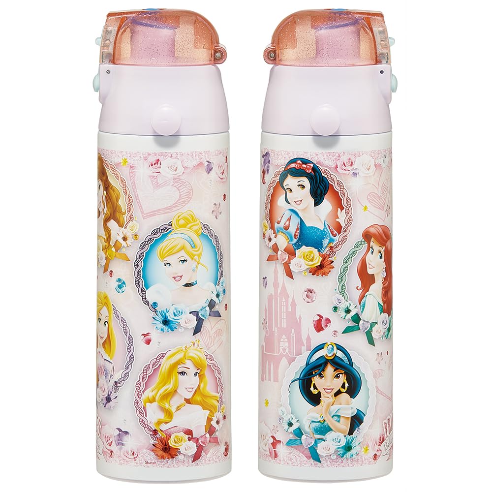 스케이터 디즈니 프린세스 580ml SDC6N-A 어린이 스테인리스 물병 직접 마시는 보냉 이미지 4