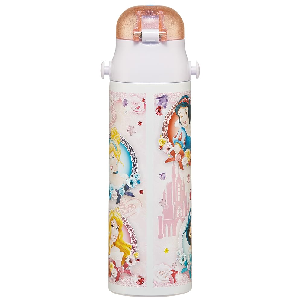 스케이터 디즈니 프린세스 580ml SDC6N-A 어린이 스테인리스 물병 직접 마시는 보냉 이미지 3