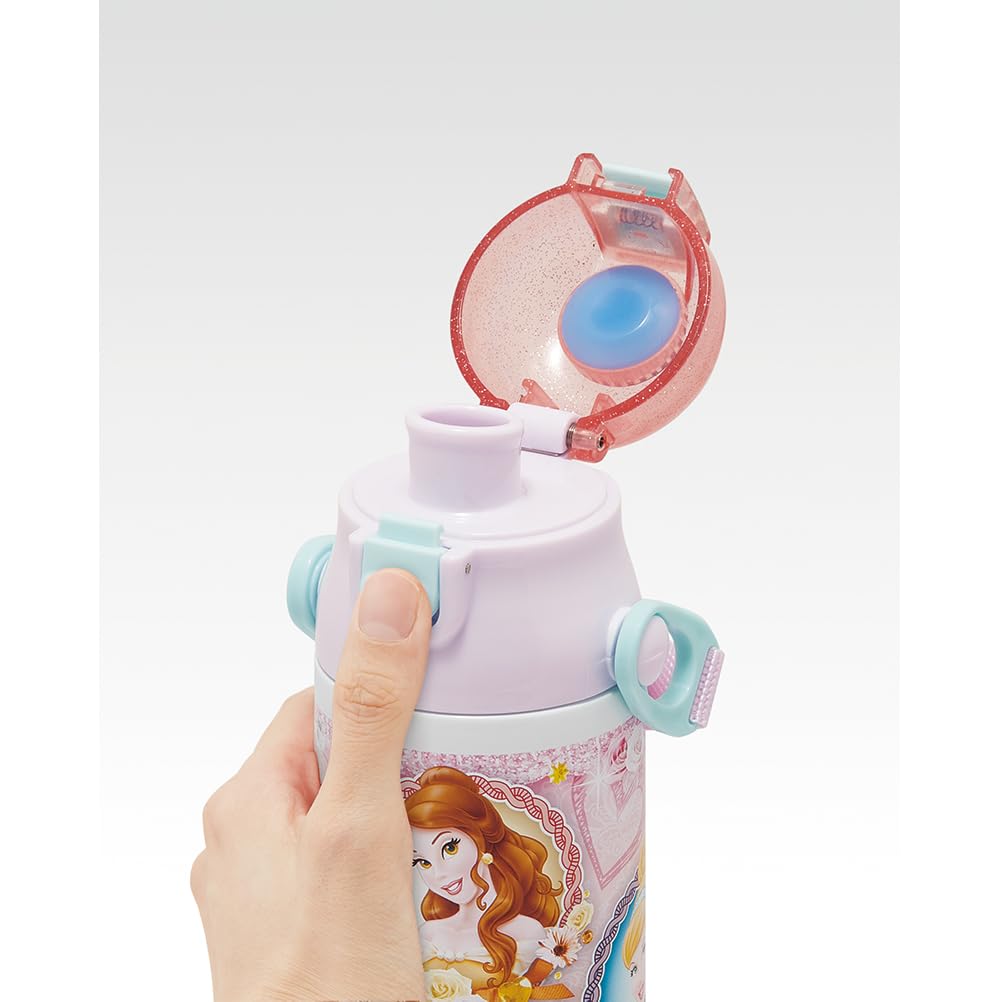 스케이터 디즈니 프린세스 580ml SDC6N-A 어린이 스테인리스 물병 직접 마시는 보냉 이미지 6