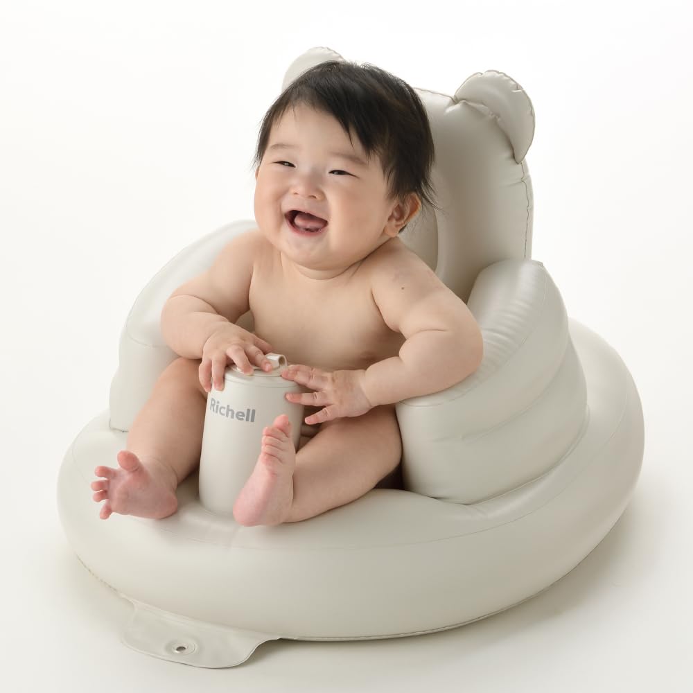 리첼 120349 베이지 폭신한 리클라이닝 아기 의자 이미지 2