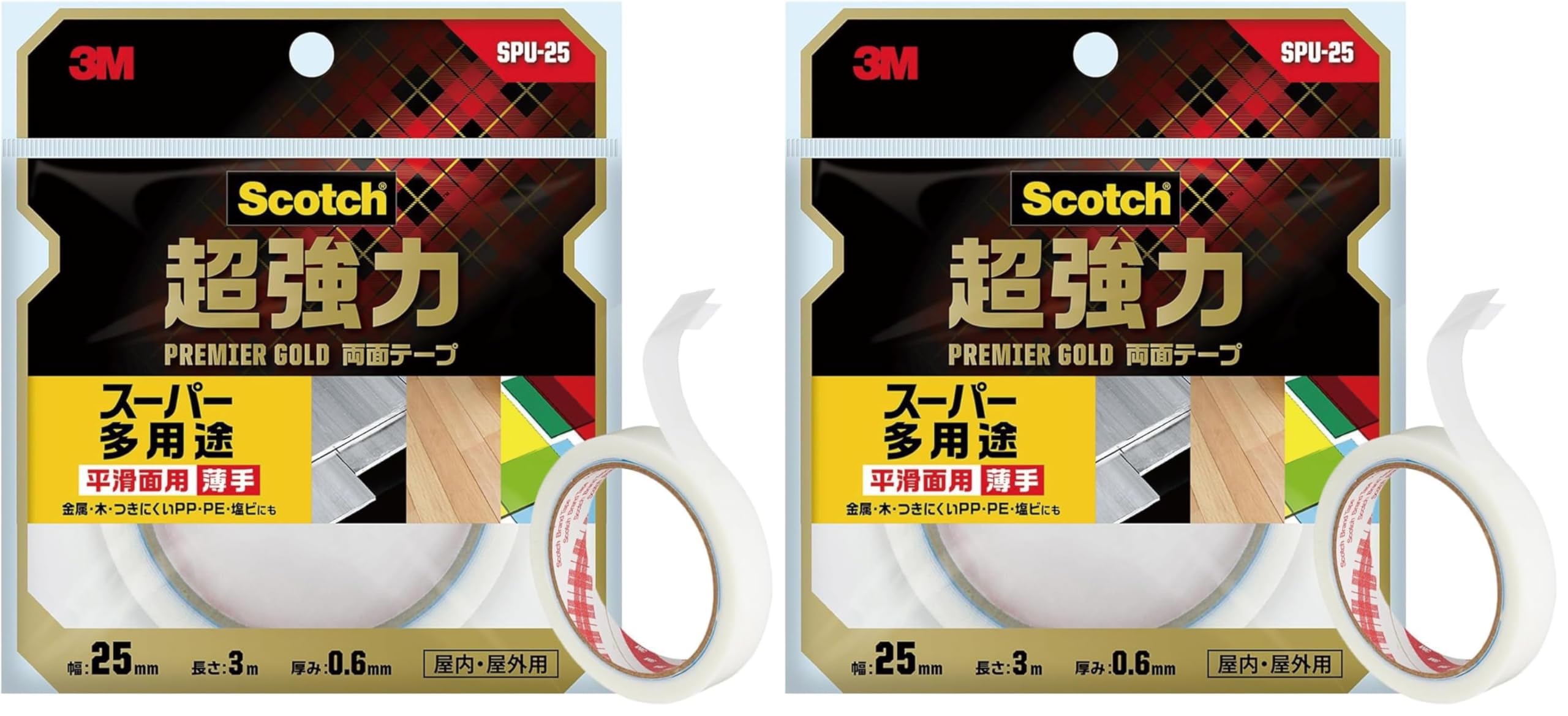 3M 프리미어골드 SPU-25 25mm 3m 초강력 양면테이프 폭 25mm 세미롱