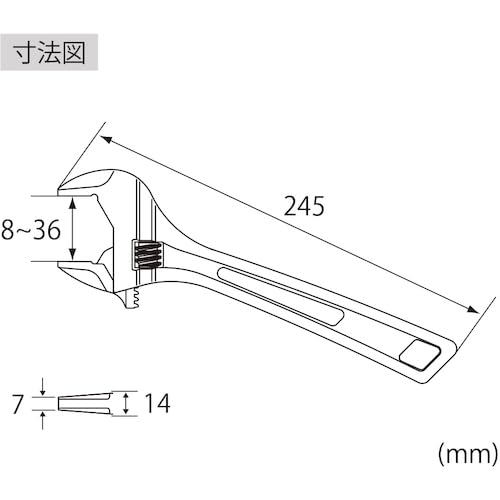 롭텍스 하이브리드 몽키렌치 화이트 PUM36XS 이미지 8