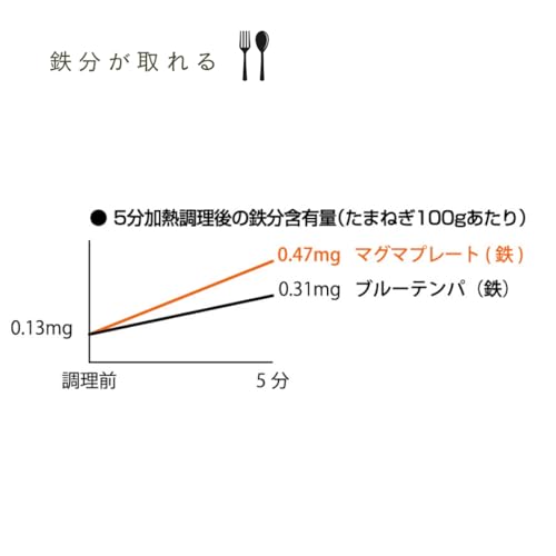 소리야나기 마그마플레이트 철 프라이팬 22cm 뚜껑포함 IH대응 이미지 6