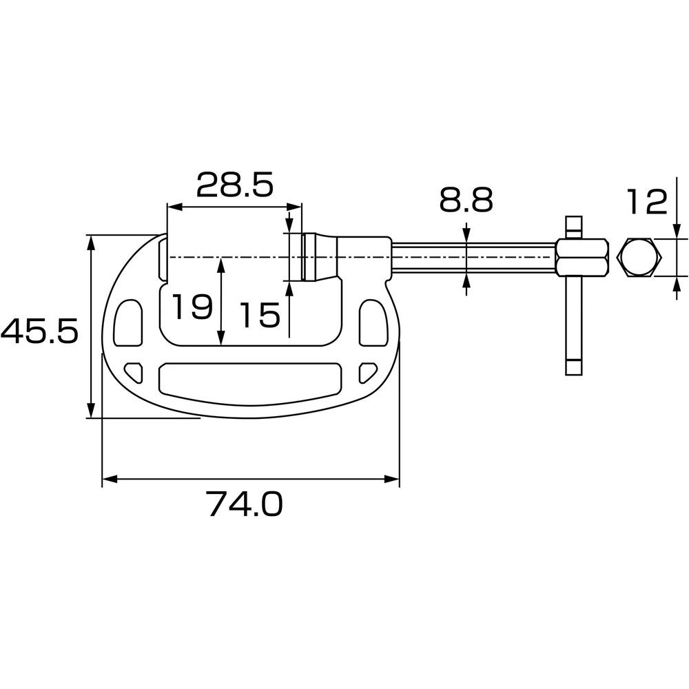 롭텍스 B형 샤코만력 B25 25mm C형 클램프 이미지 4