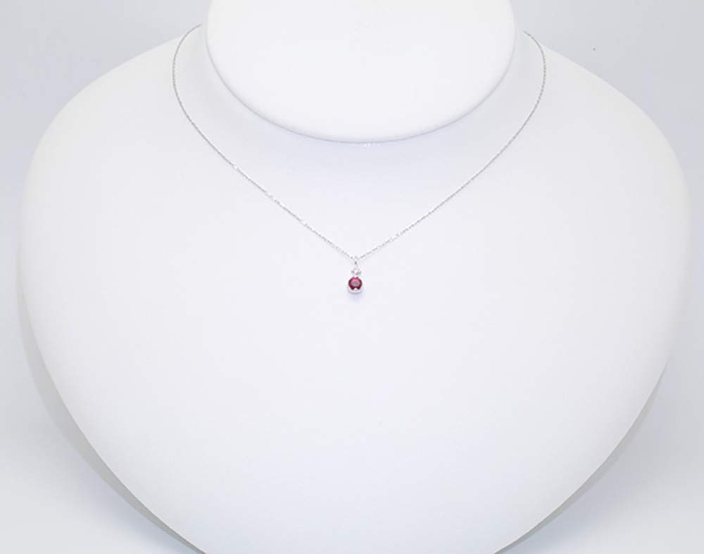 교세라 크레산베르 루비 플래티넘 목걸이 3mm 라운드 메레다이아 이미지 4