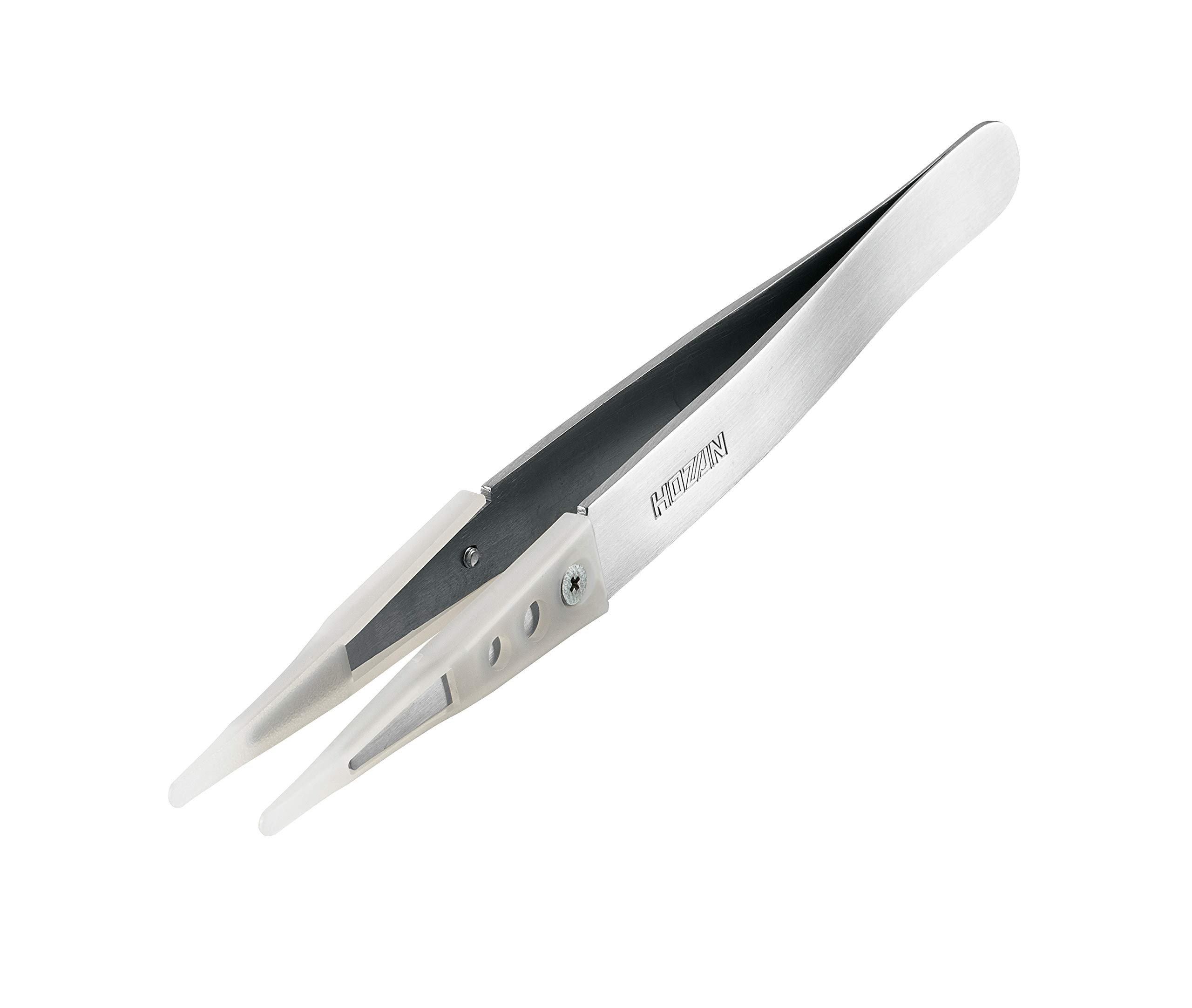 호잔 핀셋 P-643-N 비점착 칩 교체식 R형 핀셋 단품 끝 폭 R형 2.4mm