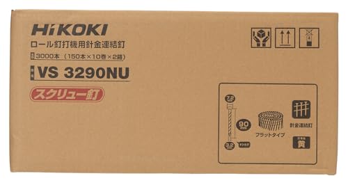 하이코키 VS3290NU 90mm 3.2mm 150개 20롤 와이어 연결못 황색 스크류 이미지 3