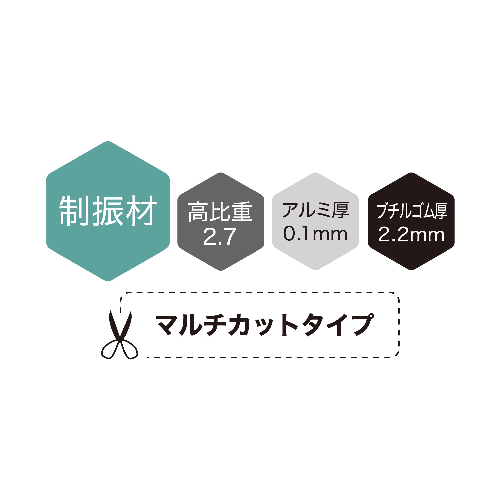 오디오테크니카 바이브레이션 컨트롤러 플러스 AT-AQ750 500x250mm 1매 고비중 이미지 6