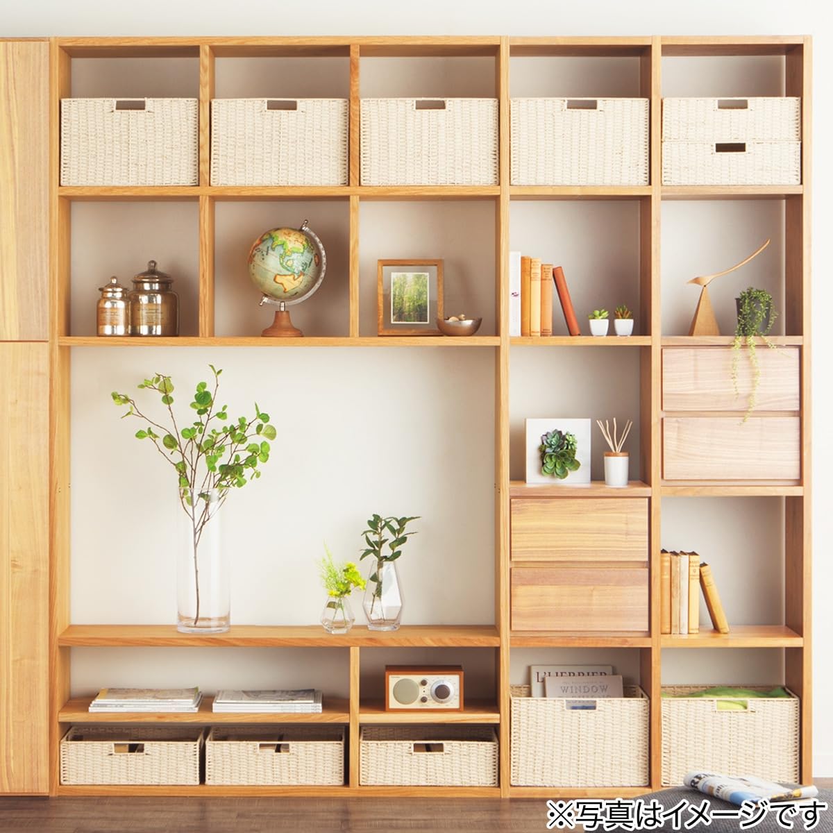니토리 라이라3 내추럴 8420813 세로형 하프 수납 바스켓 이미지 8