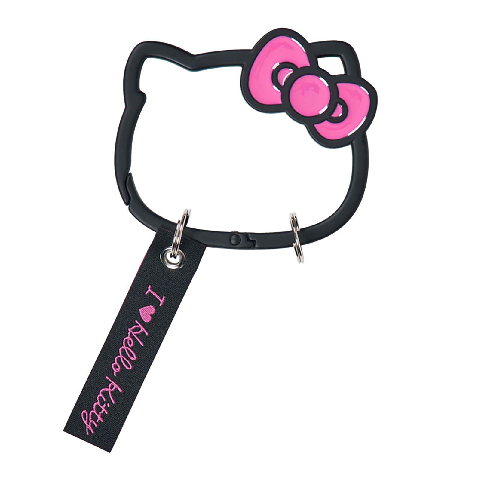산리오 I Love Hello Kitty 헬로키티 395803 페이스형 카라비너 블랙 이미지 2