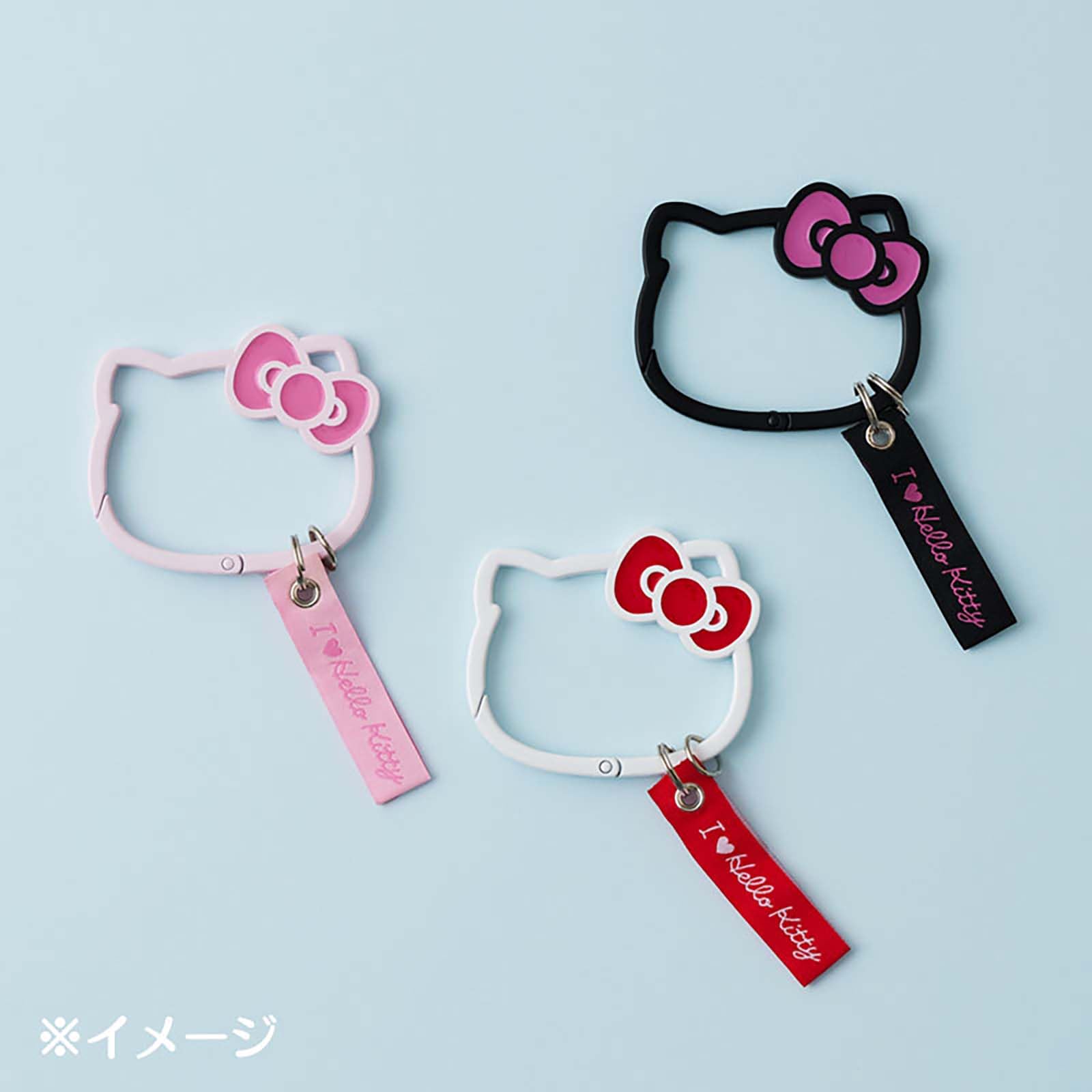 산리오 I Love Hello Kitty 헬로키티 395803 페이스형 카라비너 블랙 이미지 5