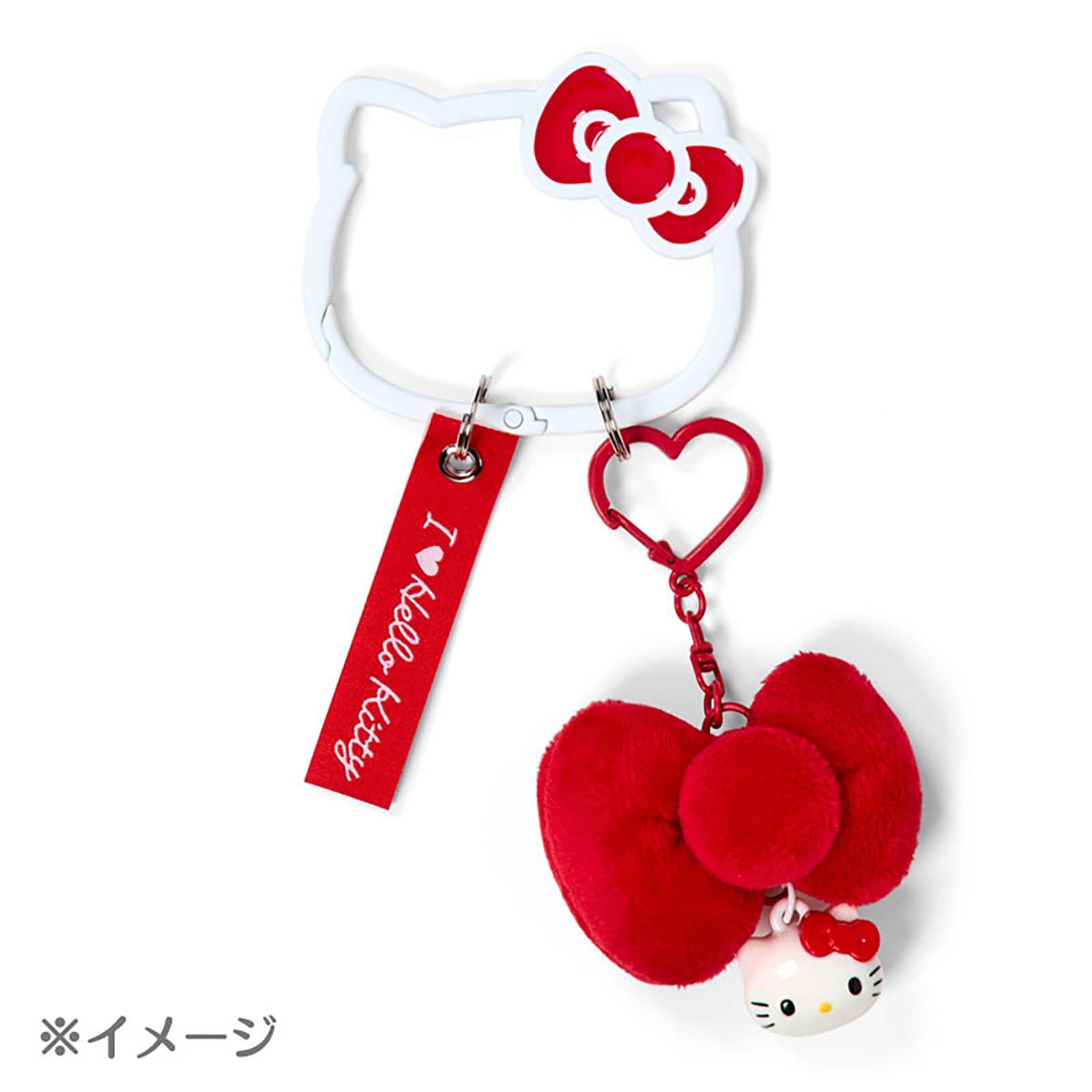 산리오 I Love Hello Kitty 헬로키티 395803 페이스형 카라비너 블랙 이미지 4