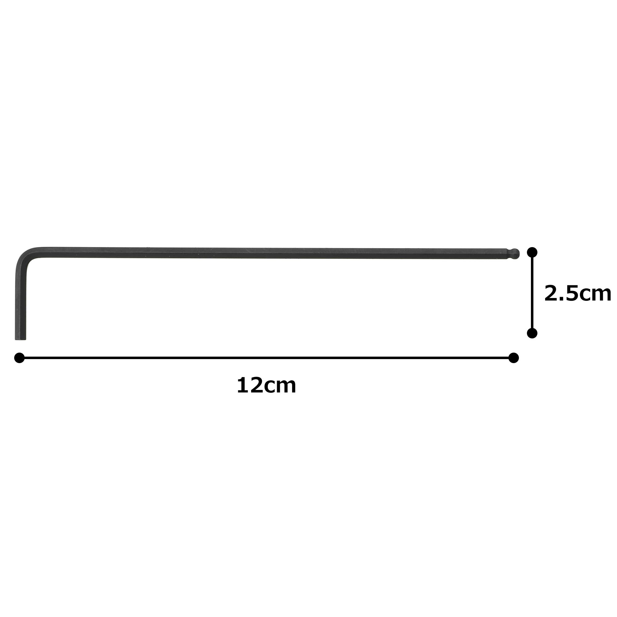 토네 롱 볼포인트 L형 렌치 BPL-2.5 2.5mm 육각렌치 이미지 3