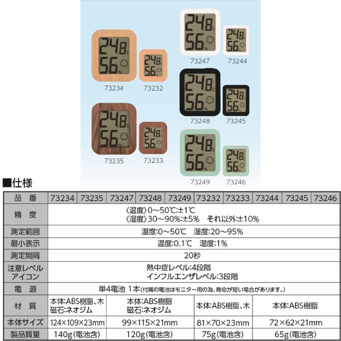 신와 환경체커 화이트 73247 디지털 온습도계 이미지 4