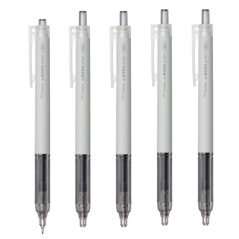 톰보 모노그래프 라이트 그레이 0.5mm 젤볼펜 5개입 그레이 0.5mm/블랙잉크