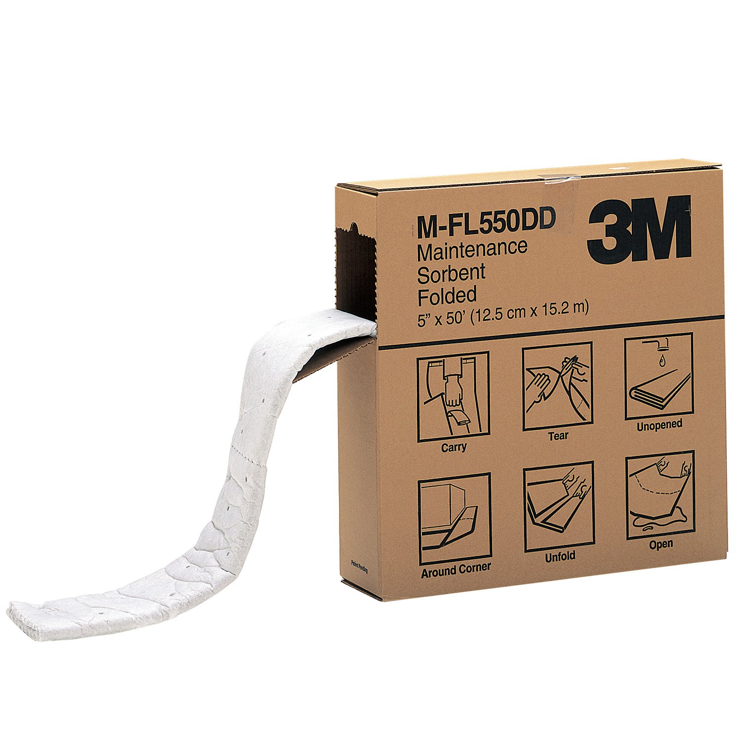 3M 유지보수용 흡착제 M-FL550DD 127mm 15.2m 폴디드 1