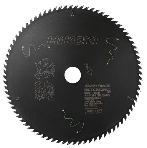 하이코키 쿠로샤치 0037-8998 216mm 80P 탁상 슬라이드 원형톱용 팁쏘 이미지 3
