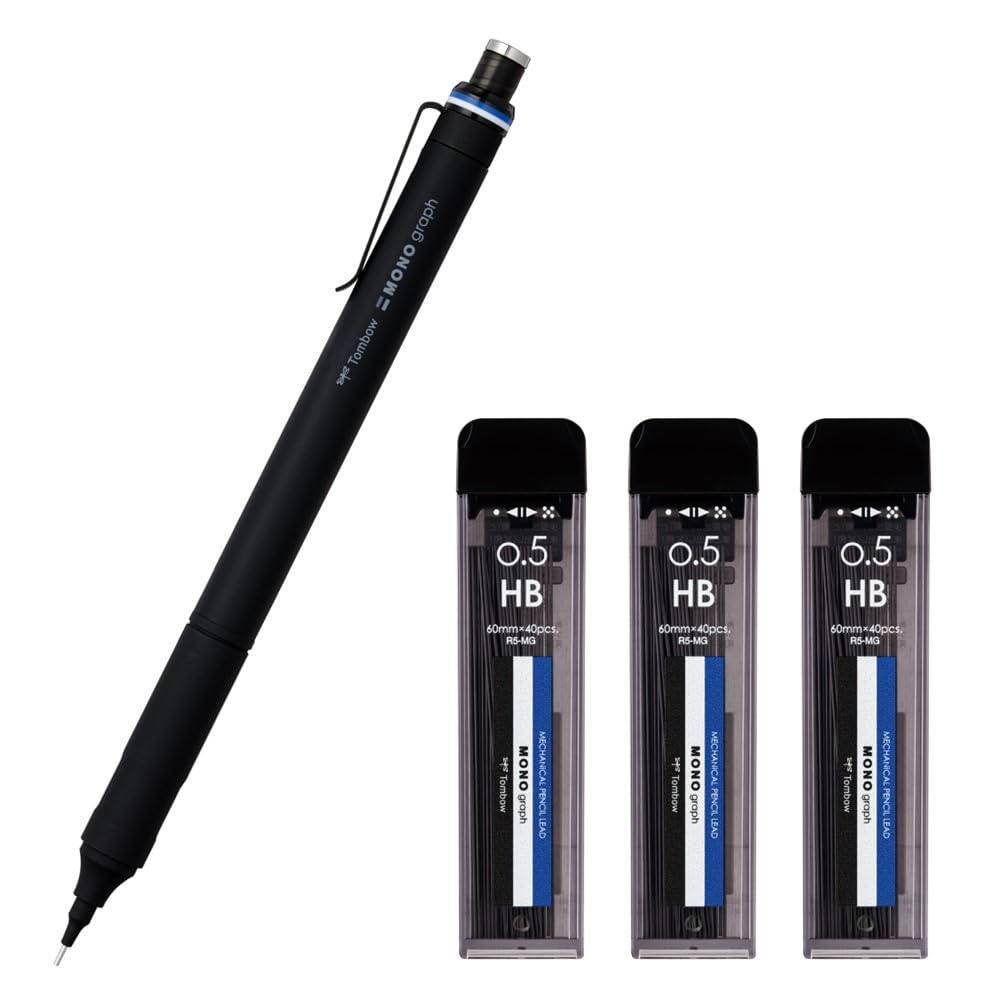 톰보 모노그래프 파인 블랙 DPA-112B 0.5mm 샤프 세트 샤프심 3개입