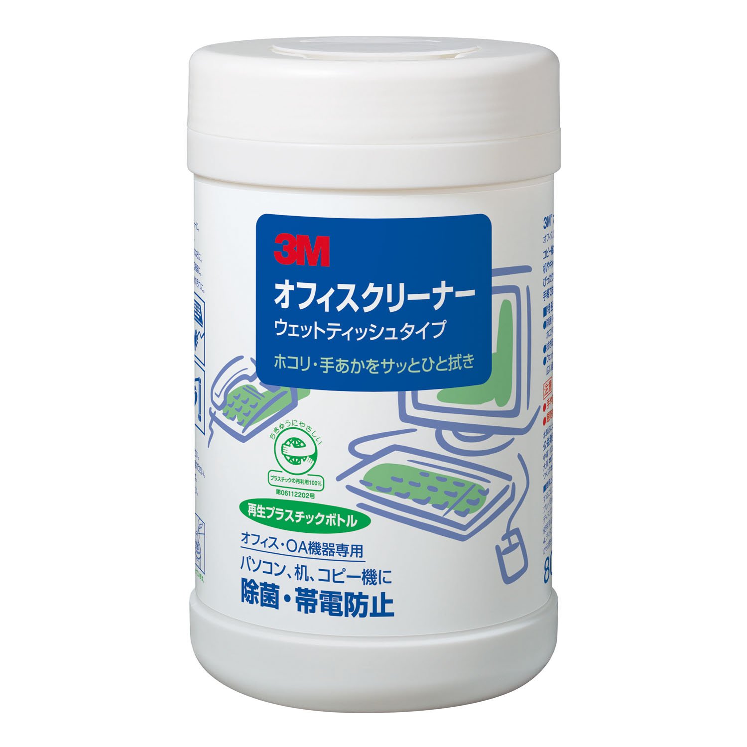 3M 오피스 클리너 OC-80WN 80매 물티슈형 보통 본체