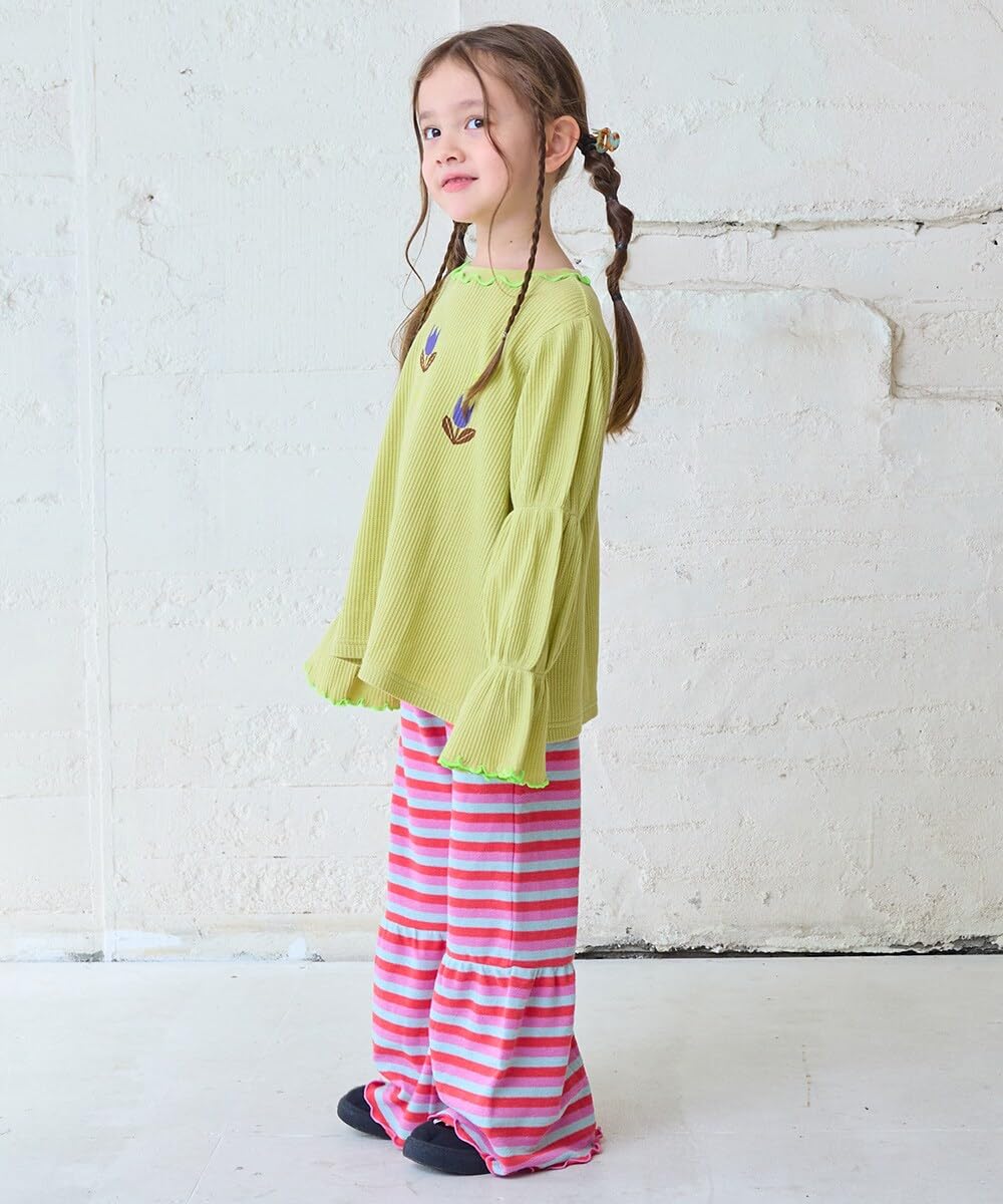 마키즈 파일 보더 머메이드 팬츠 E12 라이트그린보더 130 이미지 5