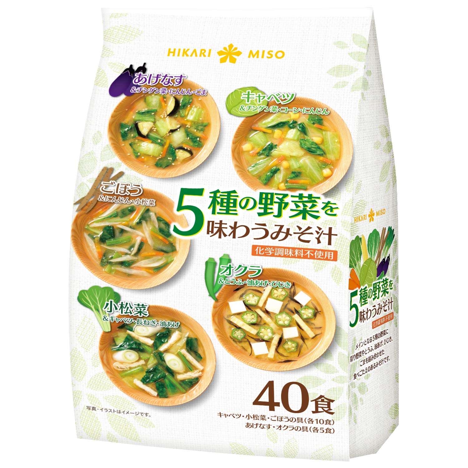 히카리미소 5종 야채 즉석 된장국 40식