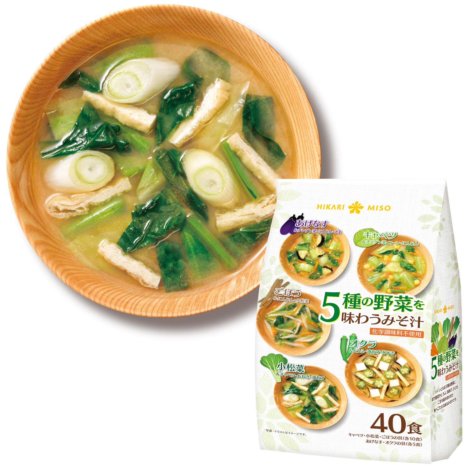히카리미소 5종 야채 즉석 된장국 40식 이미지 7
