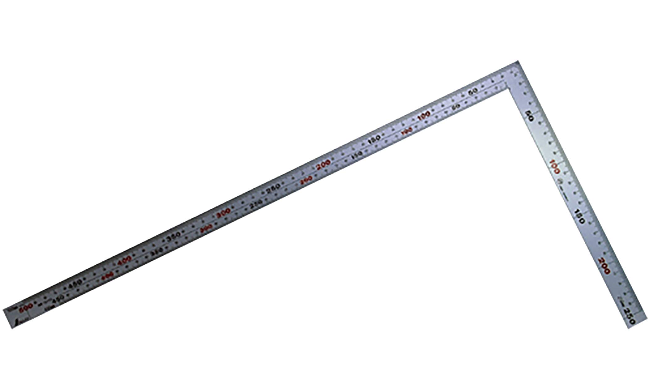 신와 직각자 실버 50cm 두꺼운 광폭 10405 6단 눈금
