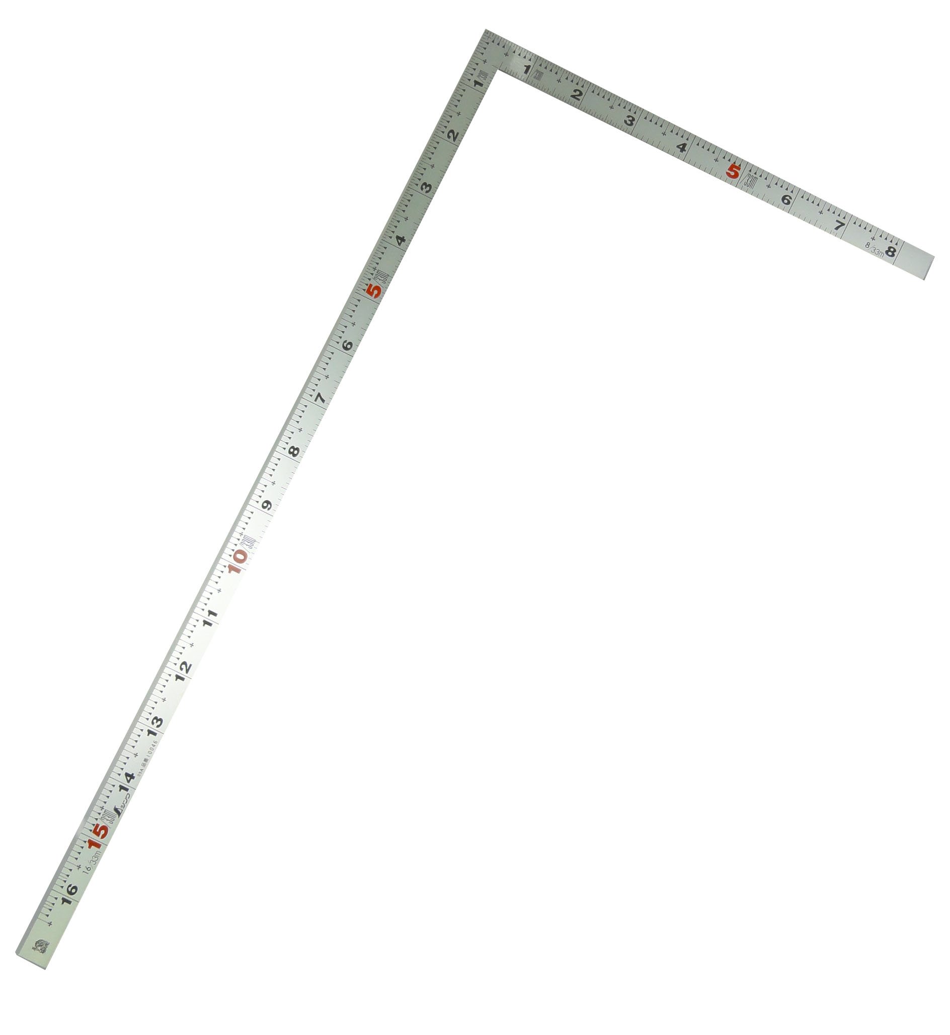신와 히라피타 실버 50cm 직각자 10046 병용눈금