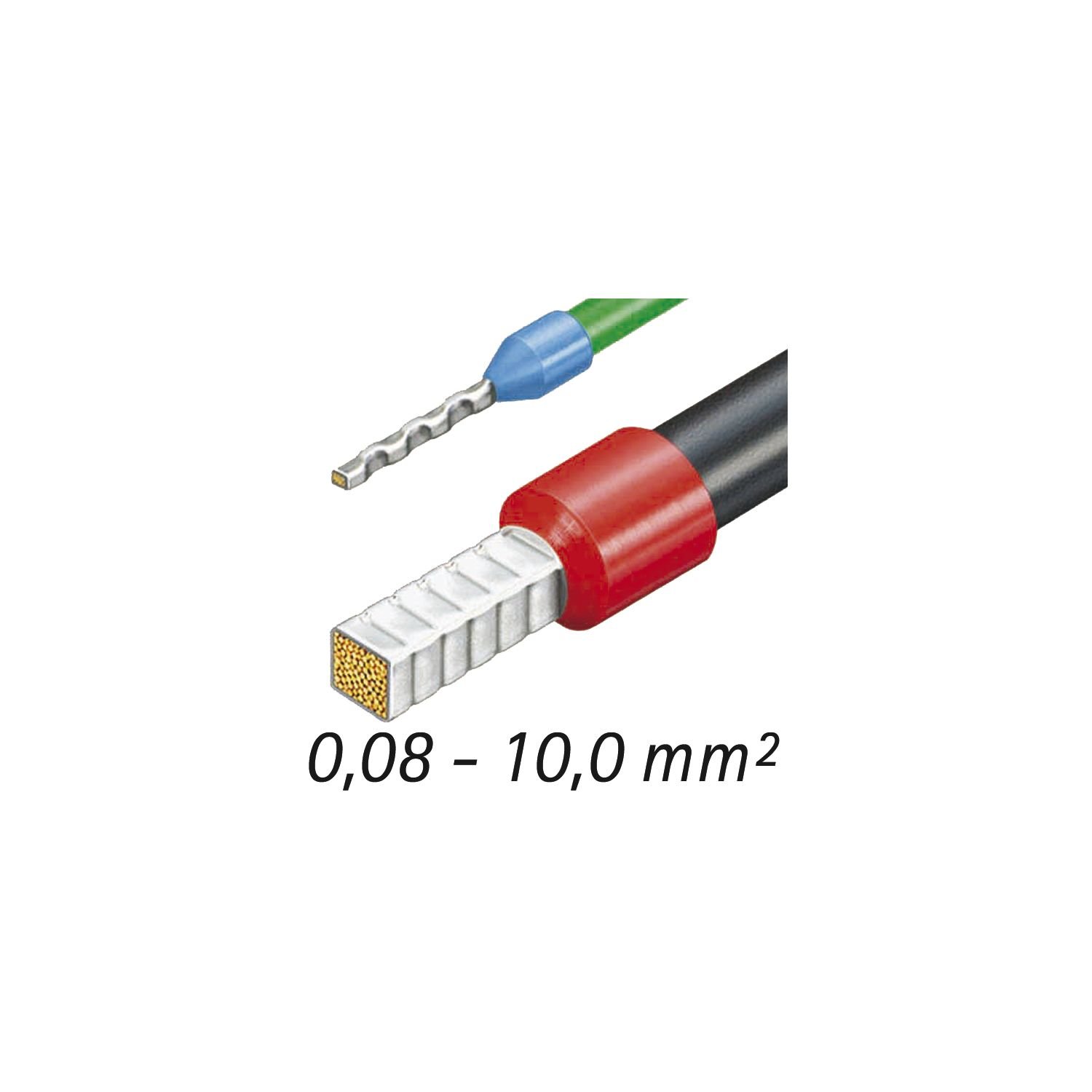 크니펙스 9753-08 컴포트 와이어 엔드슬리브 압착 펜치 블랙 190mm 이미지 2
