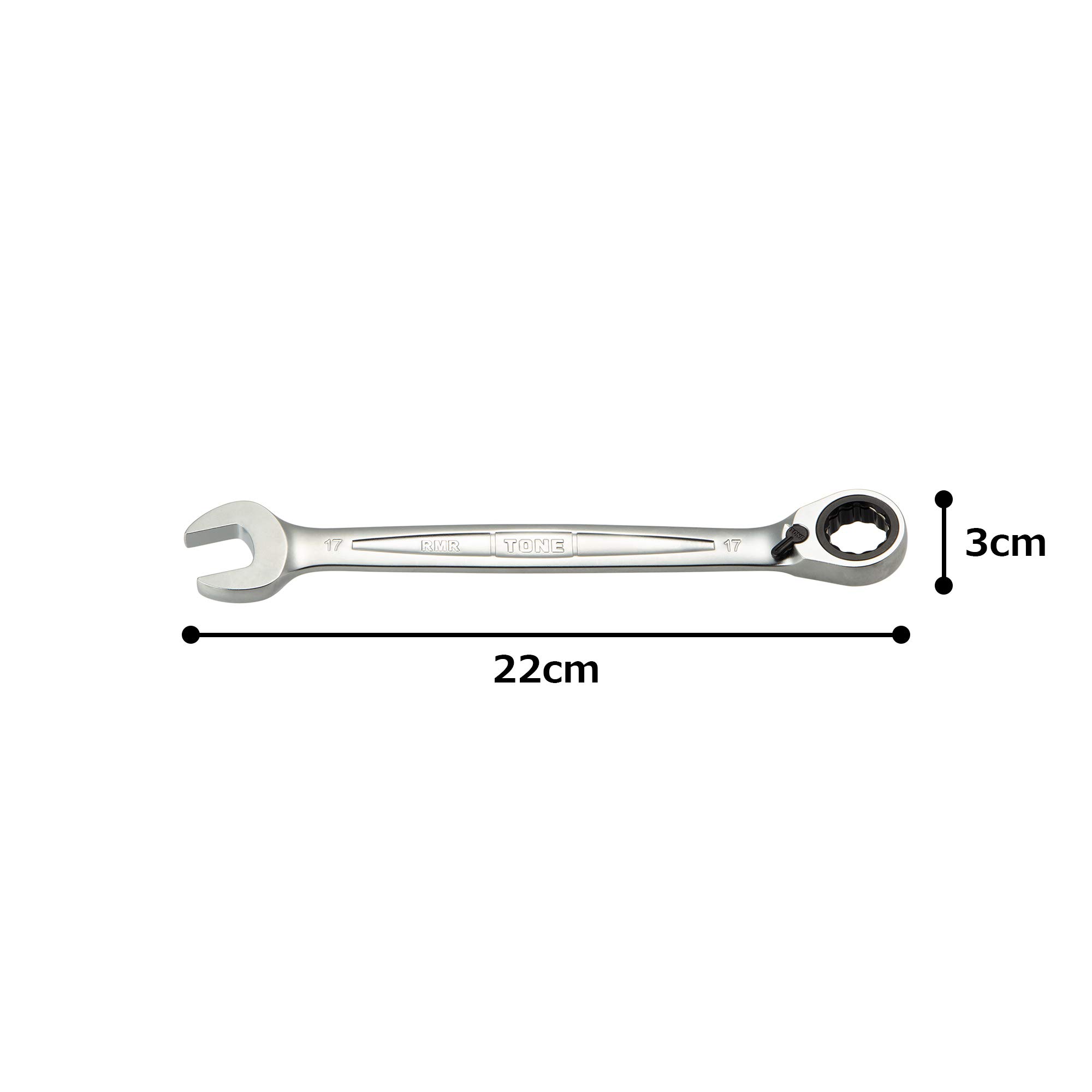 토네 RMR-17 17mm 절환식 라쳇 양구 메가네 렌치 이미지 5