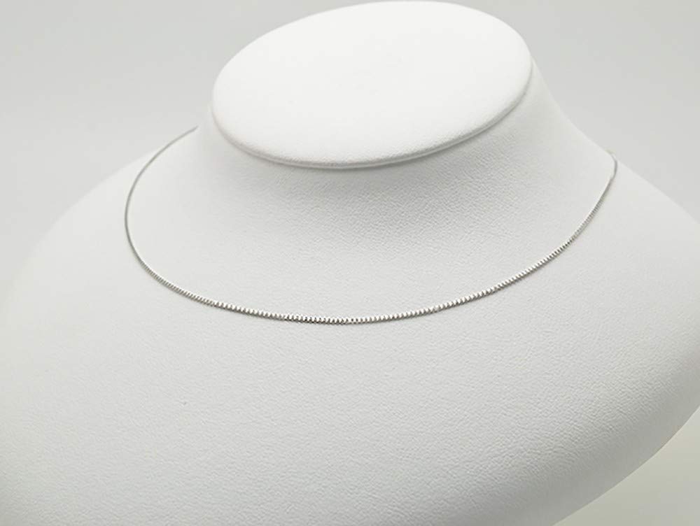 교세라 베네치안 체인 목걸이 폭 0.8mm 45cm K18 화이트골드 이미지 5