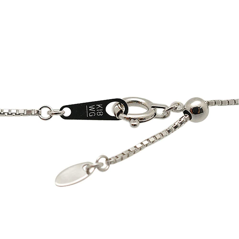 교세라 베네치안 체인 목걸이 폭 0.8mm 45cm K18 화이트골드 이미지 4