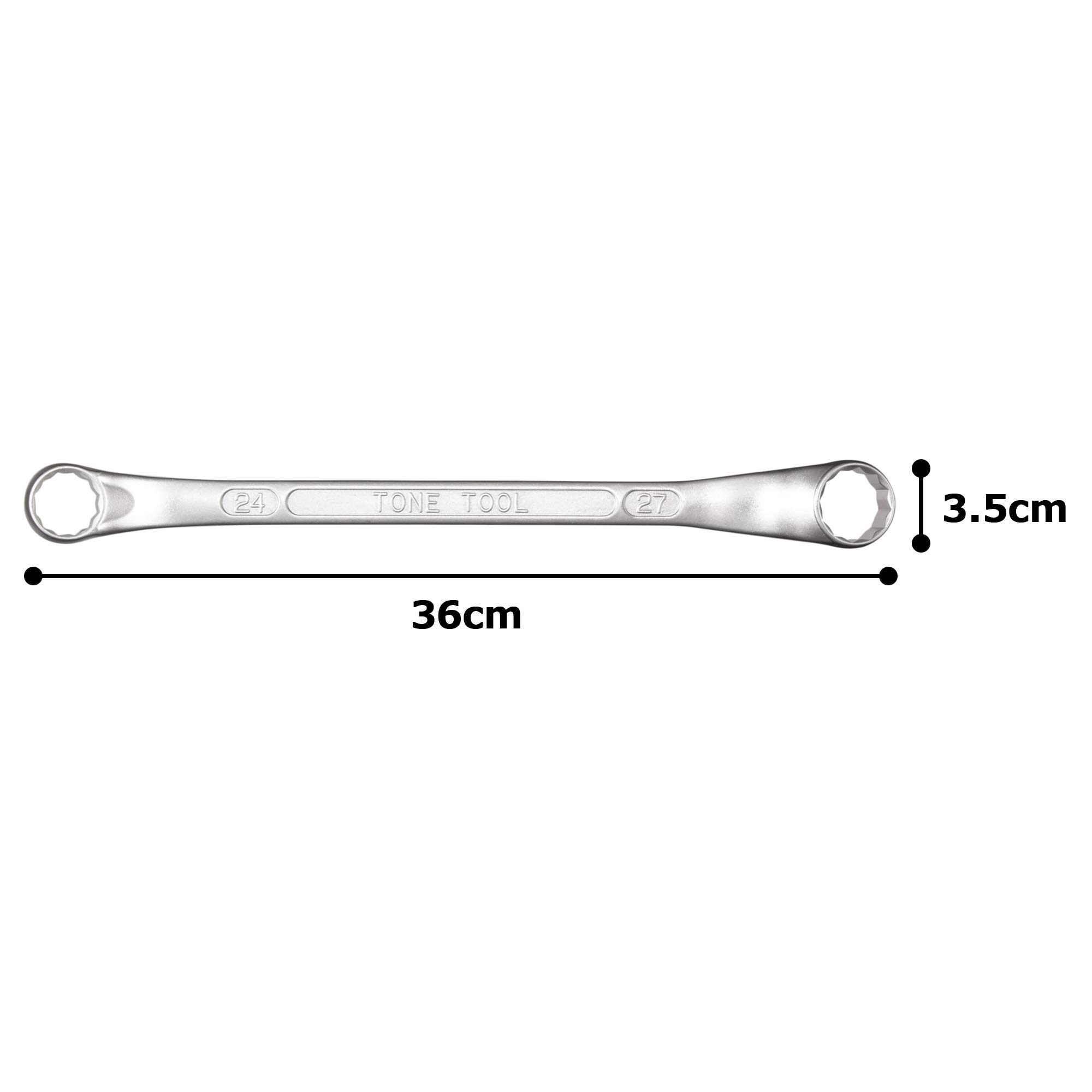 토네 롱 메카닉 옵셋렌치 HPM44-2427 24x27mm 45도 이미지 5