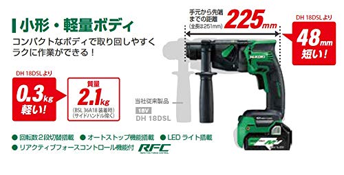 하이코키 DH18DPB 18V 18mm 충전 해머드릴 본체 케이스포함 이미지 4