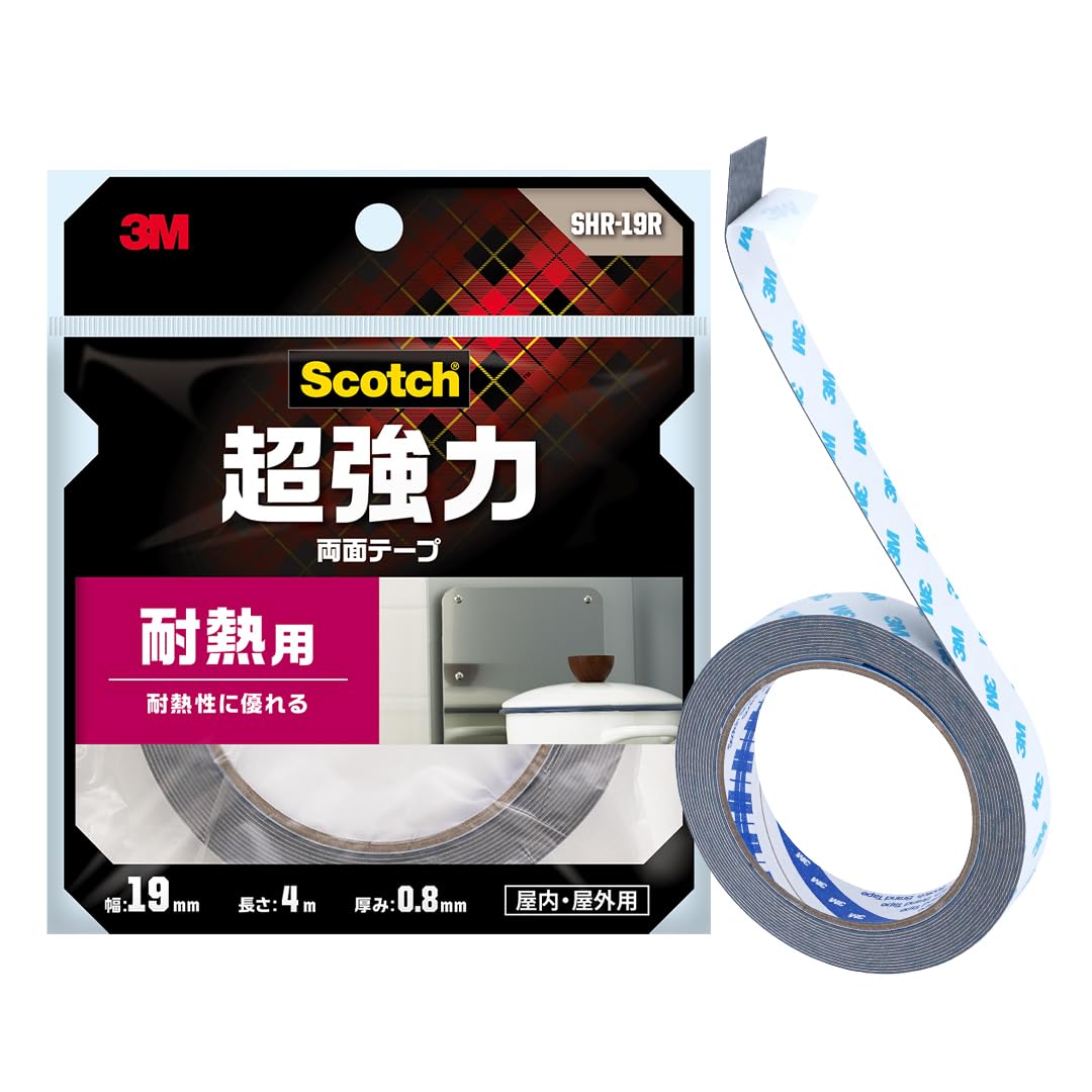 3M 스카치 내열용 양면테이프 SHR-19R 그레이 폭19mm 길이4000mm 신모델
