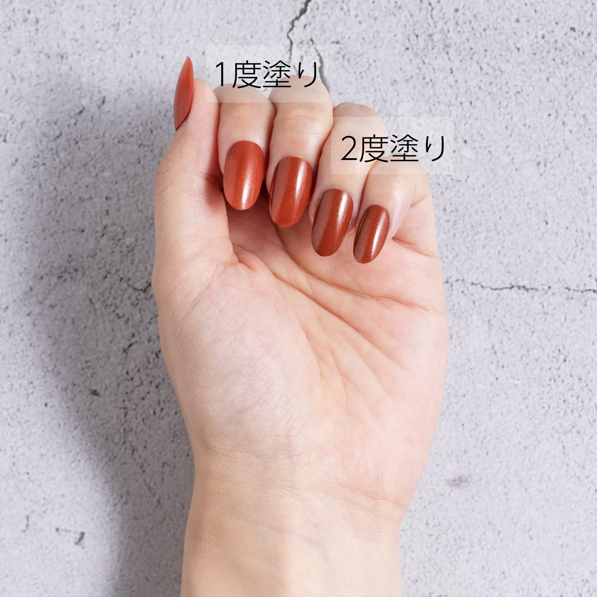 치후레 네일 에나멜 471 오렌지 펄 매니큐어 속건 평붓 1개 (x 1) 이미지 5