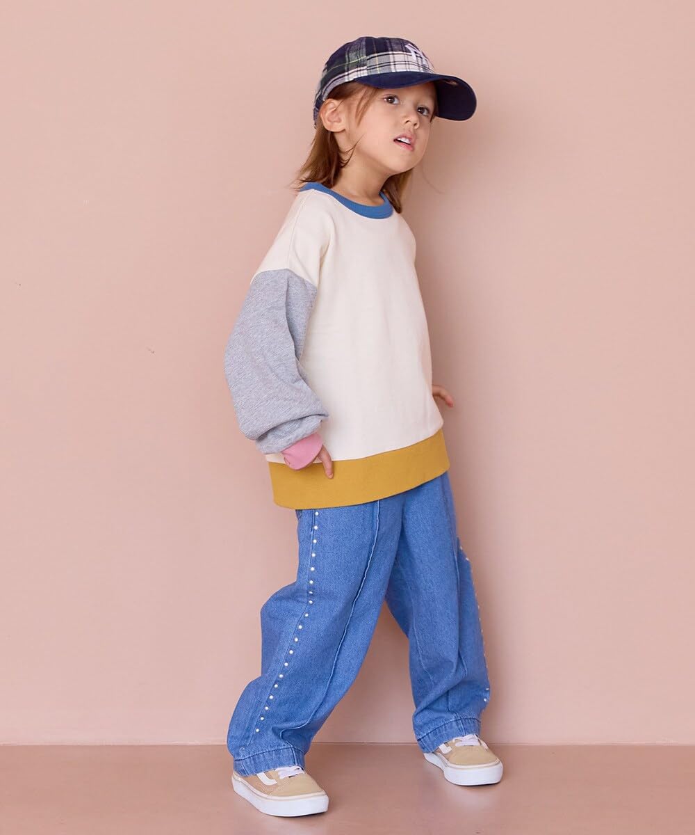 마키즈 스터드 라이크 데님 팬츠 Ｃ２０블루 130 이미지 3