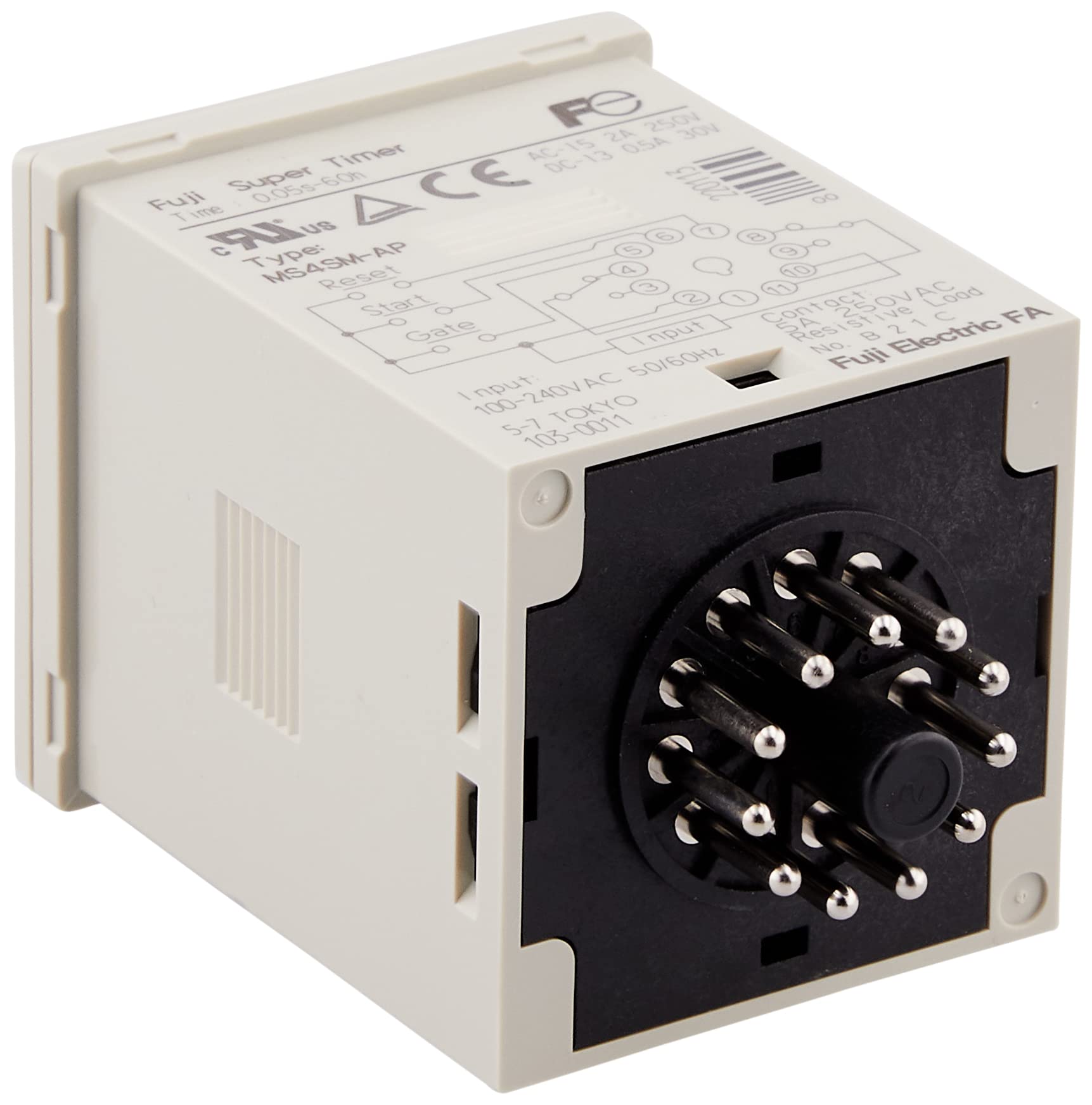 후지전기 슈퍼타이머 MS4S 전압 : AC100-240V 동작 모드 : 멀티 모드 이미지 2