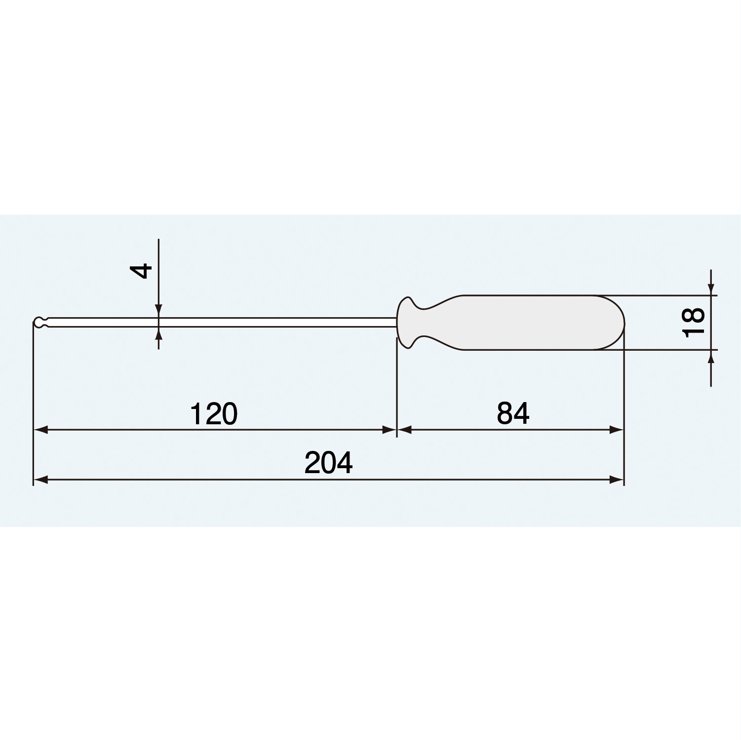 엔지니어 볼포인트 육각 드라이버 4mm DB-40 대변: 4.0mm 이미지 2