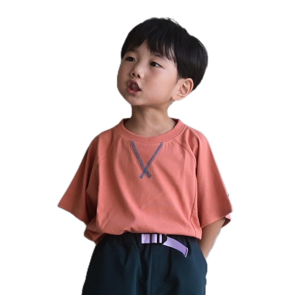 마키즈 래글런 변형 무지 티셔츠 G50 테라코타 90